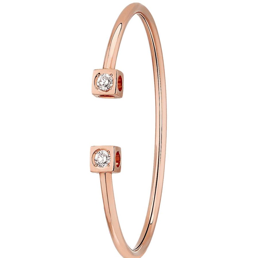 Joyeria Gordillo | Pulsera Le Cube De Oro Rosa Y Diamantes De Dinh Van