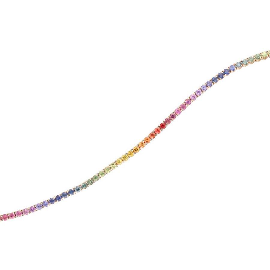 Joyeria Gordillo | Riviere Oro Rosa Y Zafiros Rainbow