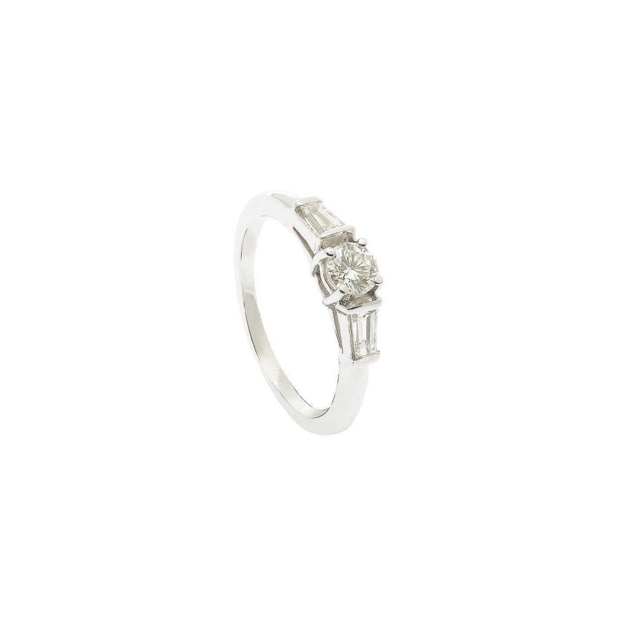 Anillos de compromiso | Anillo De Compromiso Gardner Oro Blanco Con Diamantes