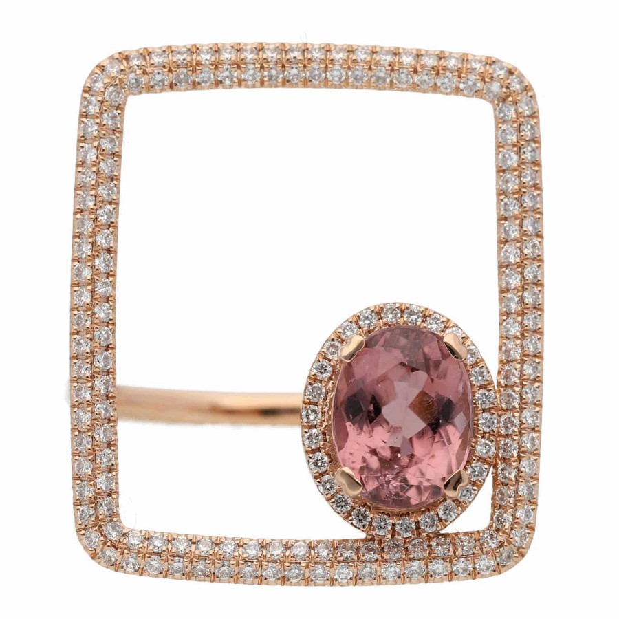 Colecciones Propias | Anillo Bolonia De Oro Rosa Con Turmalina Rosa De Perseidas