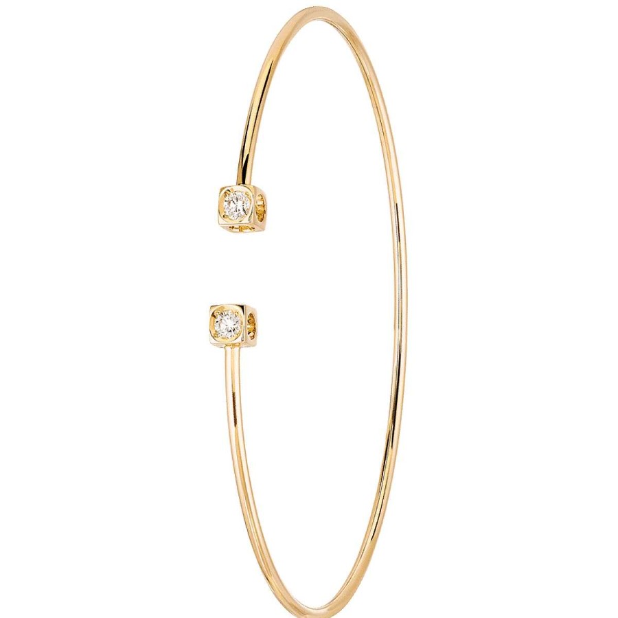 Marcas de Joyería | Pulsera Le Cube De Oro Amarillo Y Diamantes De Dinh Van