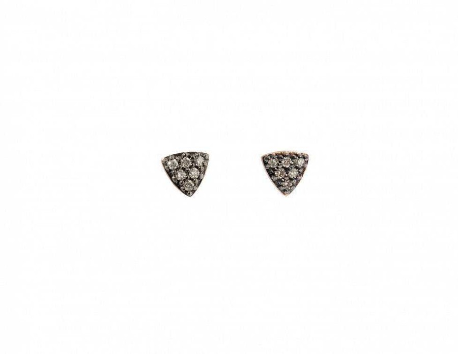 Pendientes | Pendientes Oro Rosa Brillantes Brown