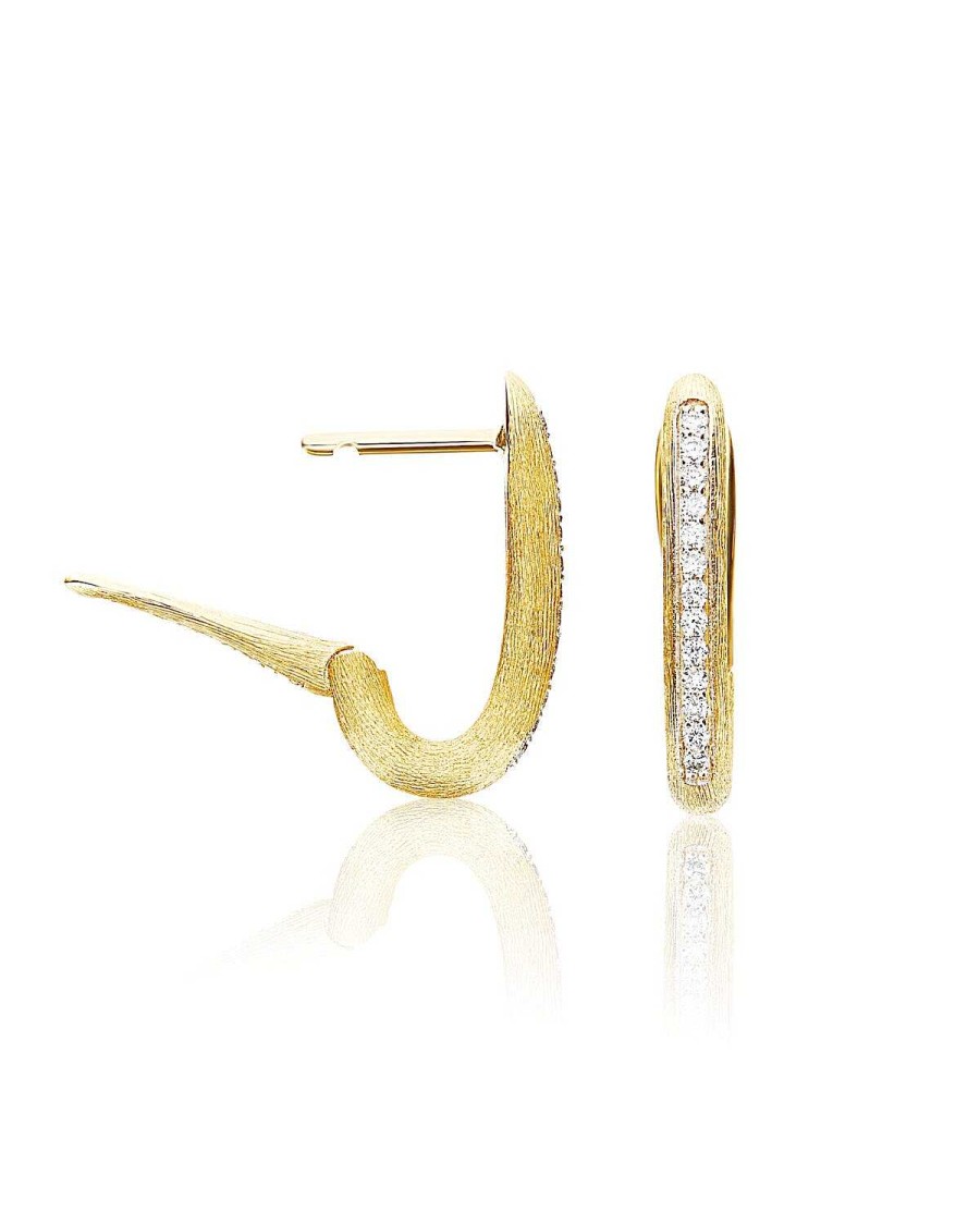 Pendientes | Pendientes Peque Os En Oro Y Brillantes 0,12Ct