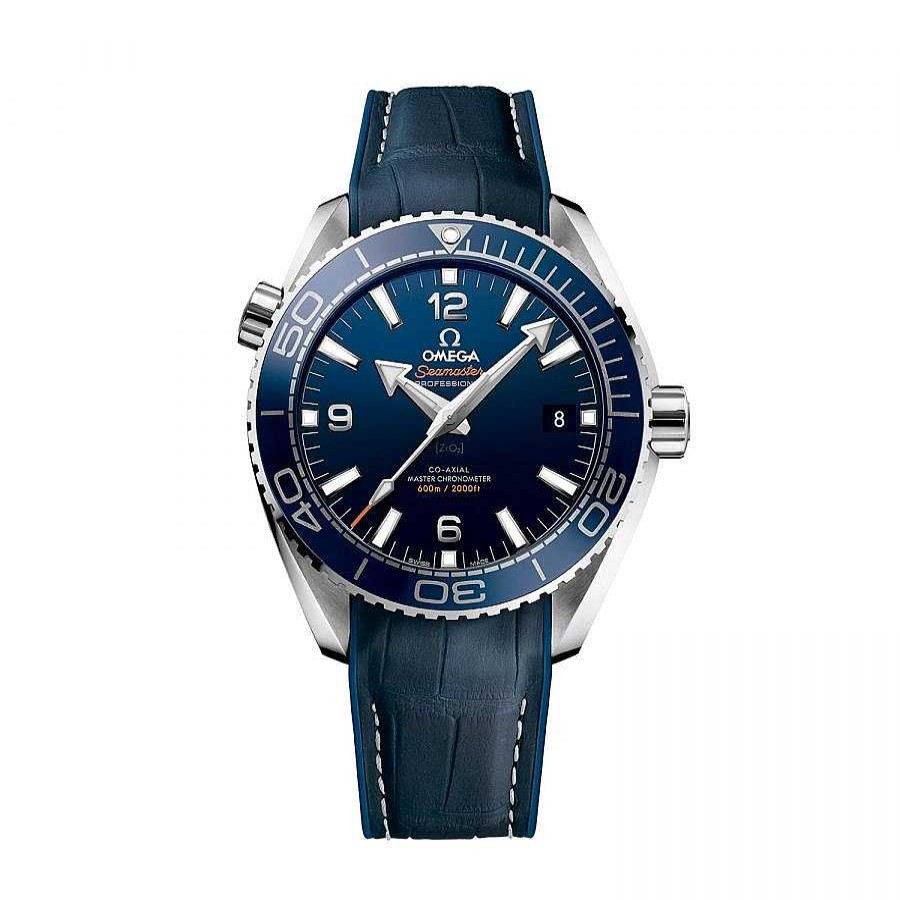 Omega | Reloj Seamaster Omega Co-Axial Planter Ocean En Acero Y Correa De Piel Azul 44Mm.