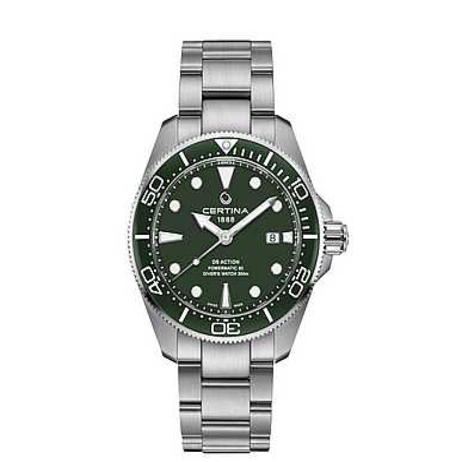 Certina | Certina Ds Action Diver 43Mm A E/Verde Brazalete