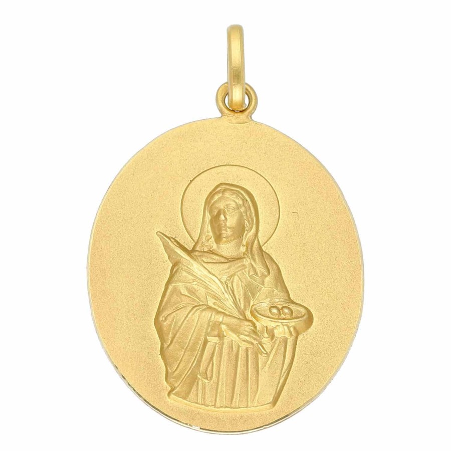 Medallas | Medalla Oro Amarillo Santa Lucia