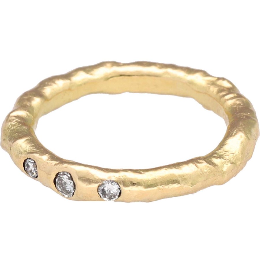 Joyeria Gordillo | Sortija Anat De Oro Amarillo Con Tres Diamantes