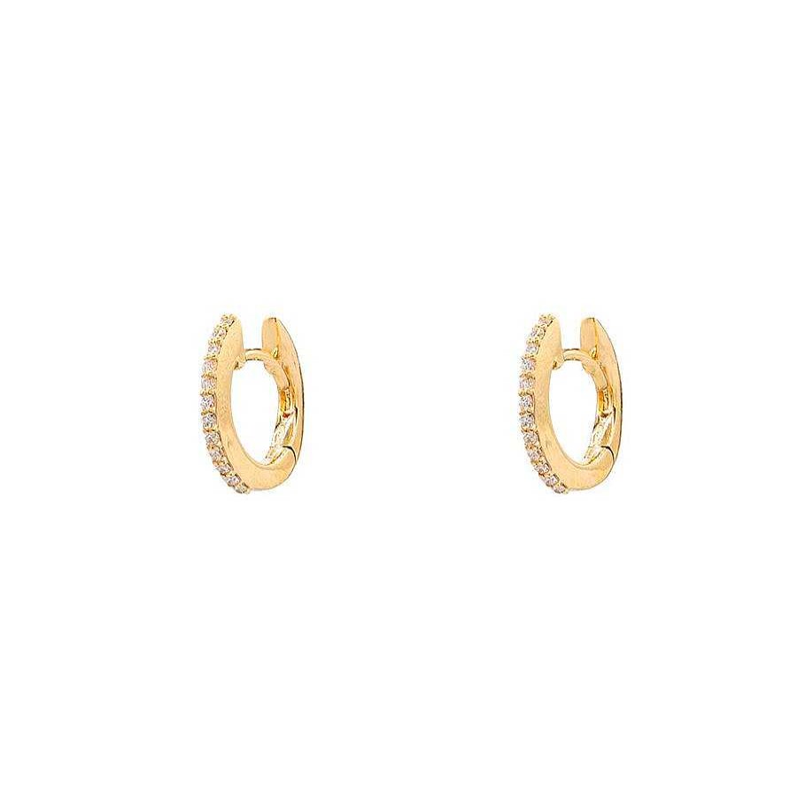 Pendientes | Aros Dember Oro Amarillo Y Diamantes