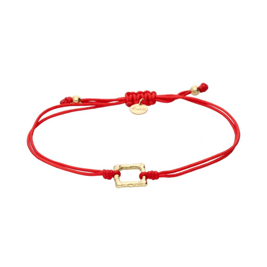 Joyeria Gordillo | Pulsera Hilo Tyre Cuadrado Peque O