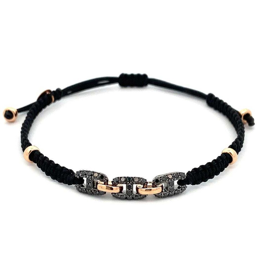 Joyeria Gordillo | Pulsera De Macram Con Oro Y Diamantes