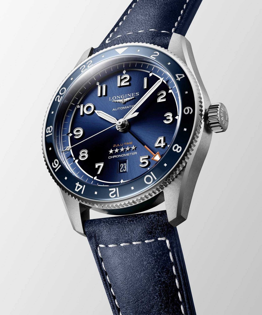 Longines | Longines Spirit Zulu Time Correa Piel