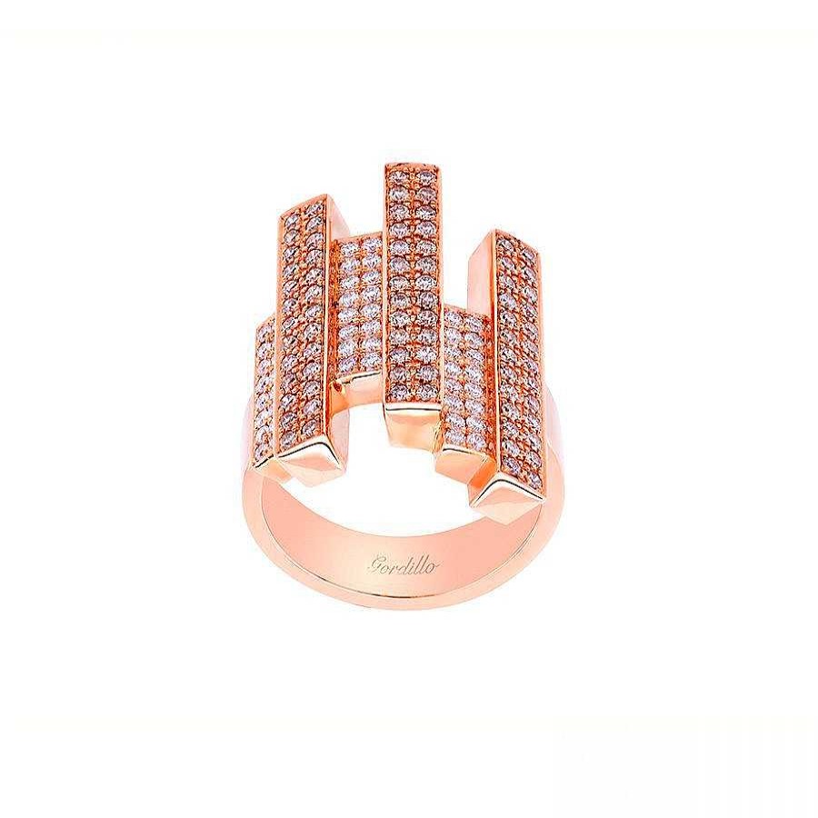 Colecciones Propias | Anillo Wall Street Oro Rosa Y Diamantes