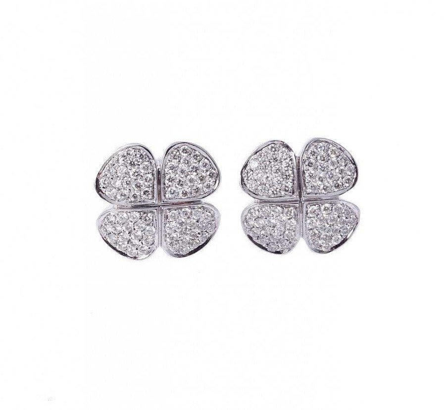 Pendientes | Pendientes Oro Blanco Y Diamantes