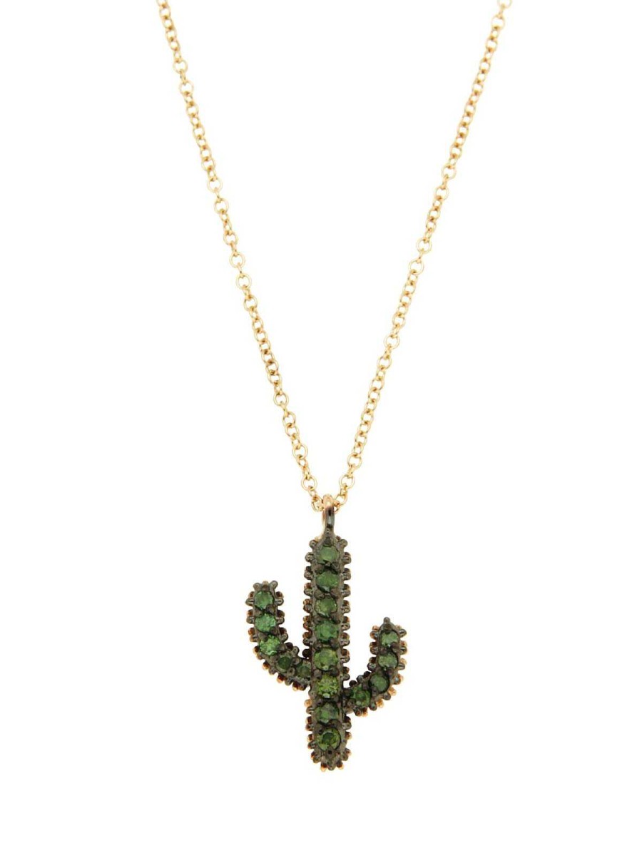 Collares y Colgantes | Colgante Cactus De Granate Demantoide 0,14Ct