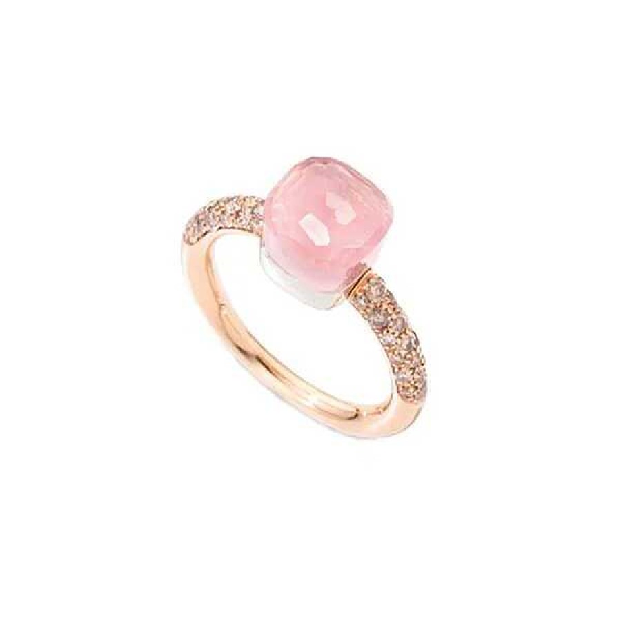 Anillos | Anillo Pomellato Nudo Petit Con Cuarzo Rosa