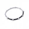 Pulseras | Pulsera Oro Blanco Y Diamantes Negros