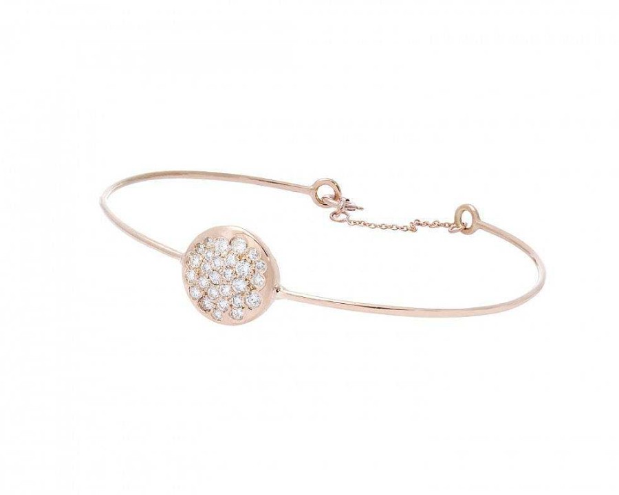 Pulseras | Pulsera Clarin De Oro Rosa Y Brillantes.