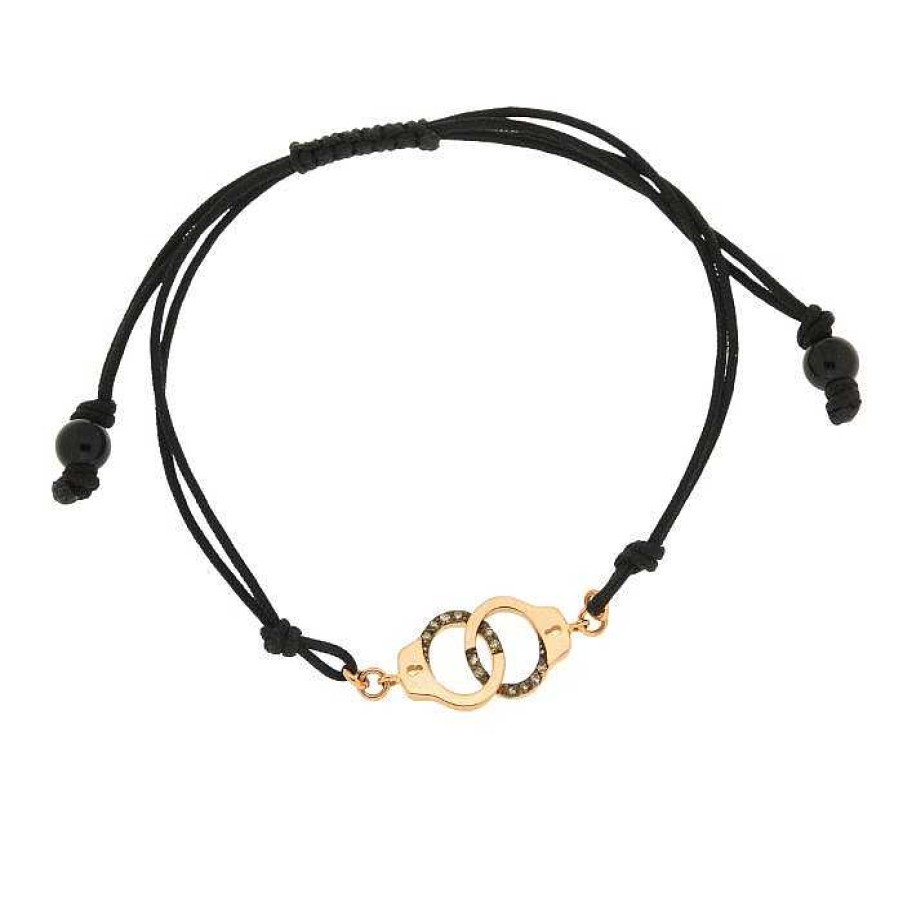 Joyeria Gordillo | Pulsera Esposas En Oro Rosa Y Diamantes 0,07Ct