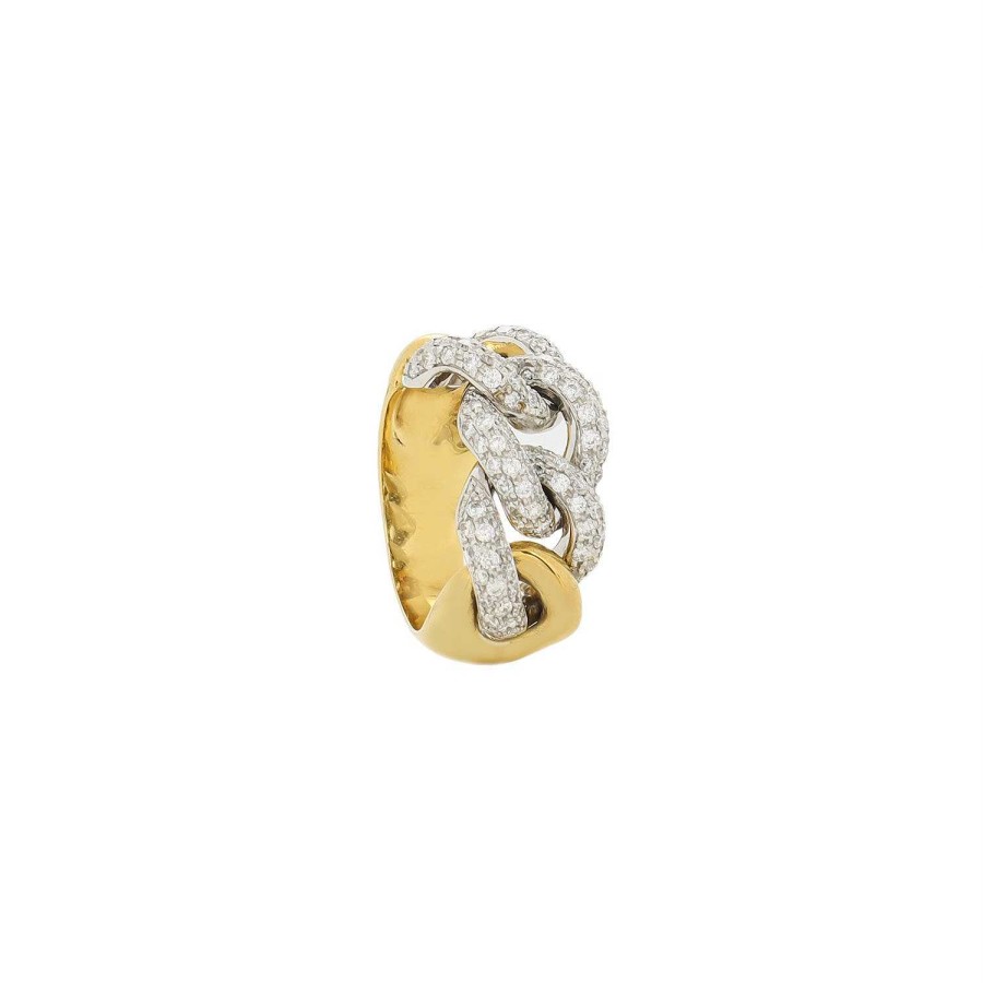 Anillos | Anillo Mico Oro Blanco Y Amarillo 18Kt