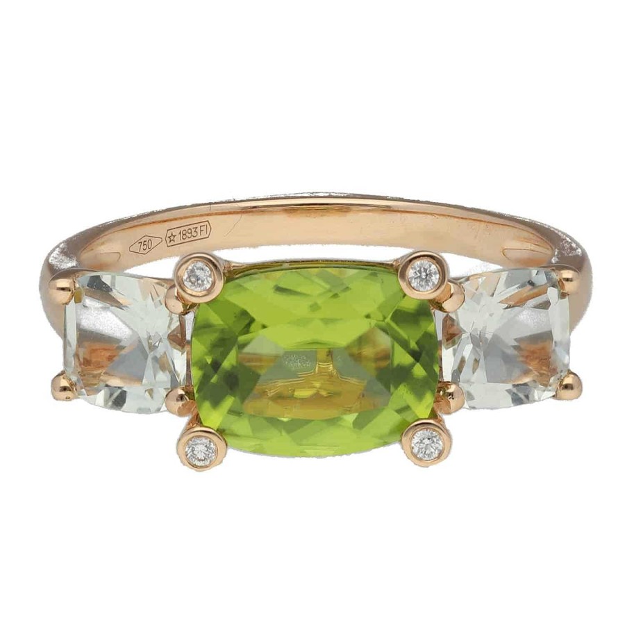 Joyeria Gordillo | Sortija Mandy Oro Rosa Y Peridoto