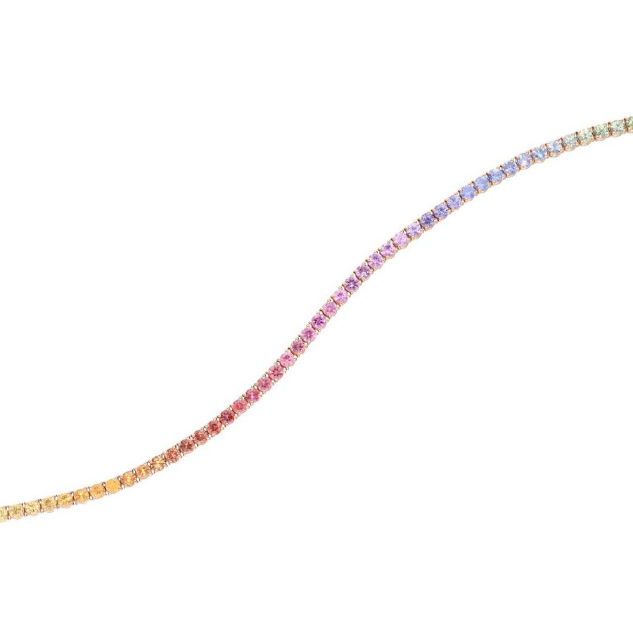 Joyeria Gordillo | Riviere Oro Rosa Y Zafiros Rainbow