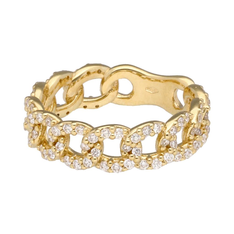 Collares y Colgantes | Anillo Cadena Oro Amarillo Y Diamantes