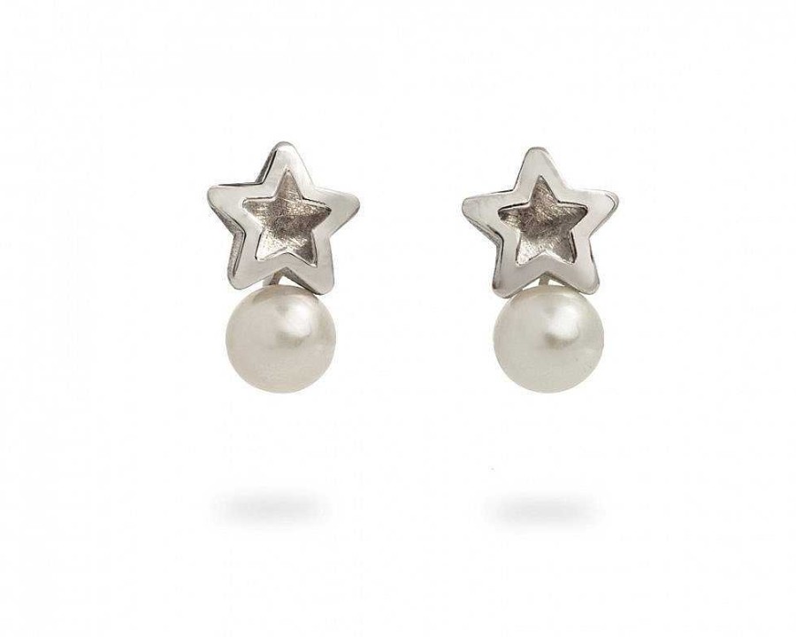 Pendientes | Pendientes Oro Blanco Y Perlas