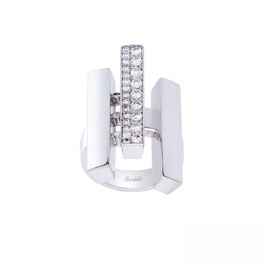 Colecciones Propias | Anillo Times Square Oro Blanco Y Diamantes