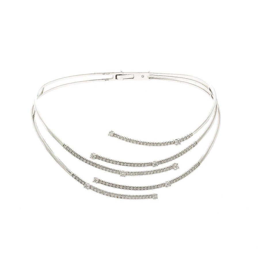 Collares y Colgantes | Gargantilla R Gida Andr Meda De Oro Blanco Y Diamantes.