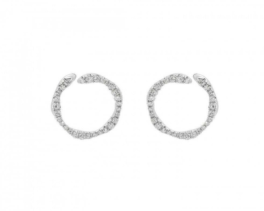 Pendientes | Pendientes Zaire De Oro Blanco Y Brillantes