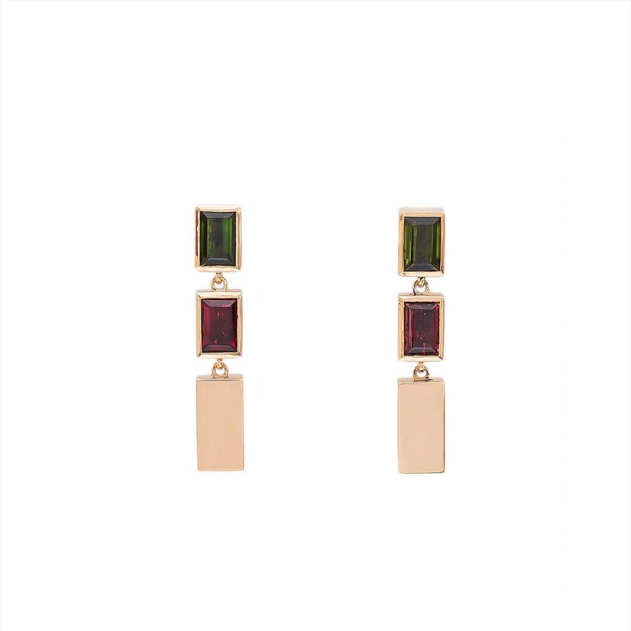 Colecciones Propias | Pendientes Suzanne Realizados En Oro Rosa De 18Kt. Y Turmalinas.