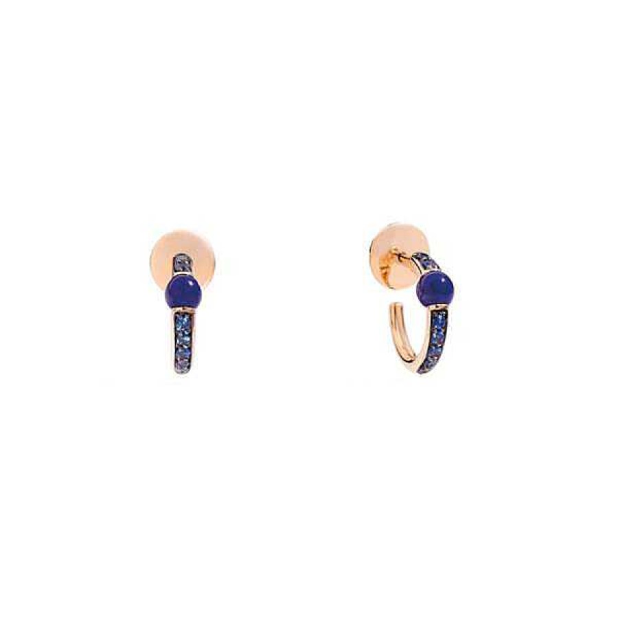 Pendientes | Pendientes Pomellato Aros En Oro Rosa Y Zafiros