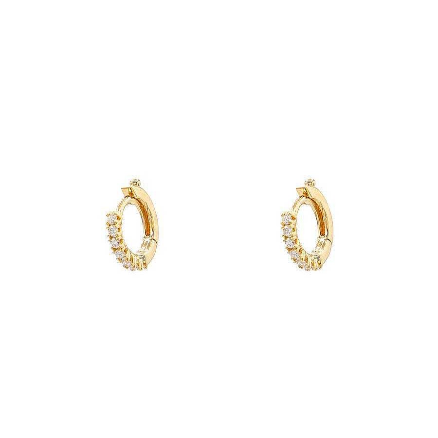 Pendientes | Aros Chester Oro Amarillo Y Diamantes