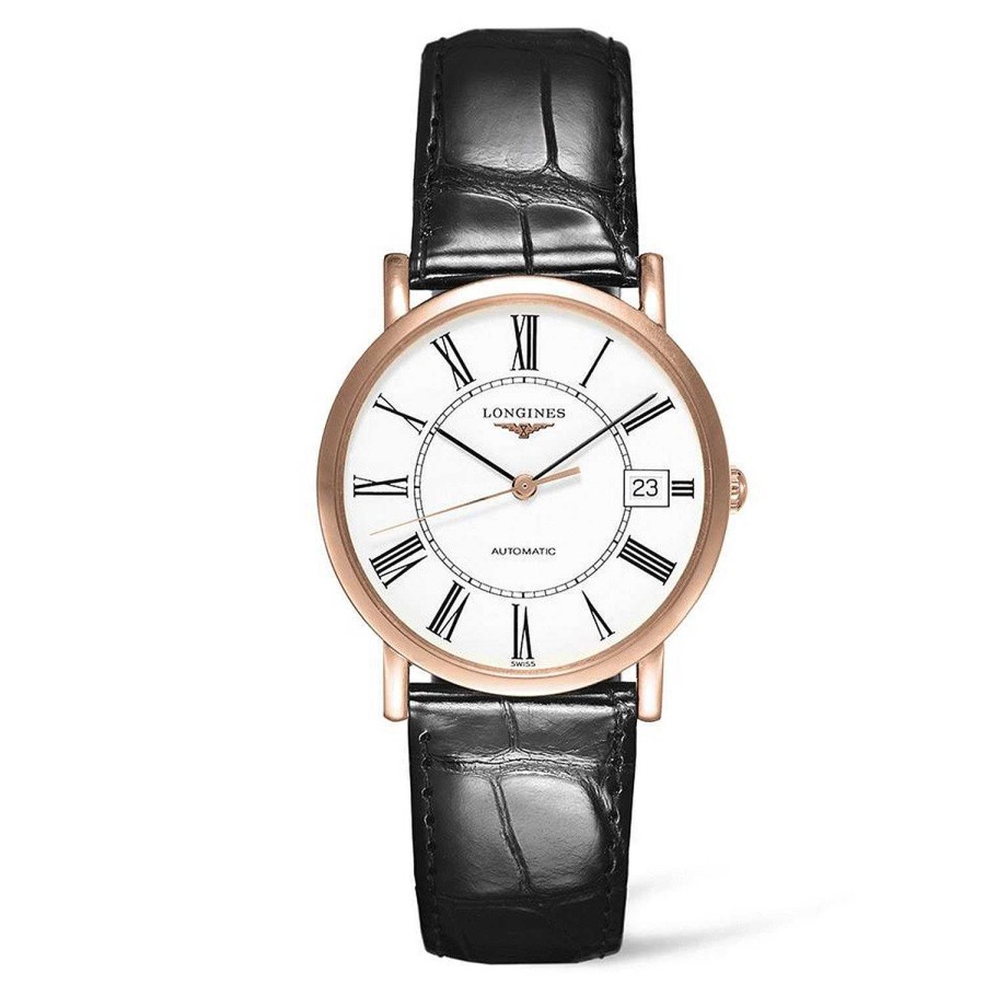 Longines | Reloj Longines Elegant Collection En Oro Rosa Y Piel 34.5Mm