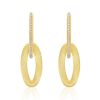 Pendientes | Pendientes Eslabones Oro Y Brillantes 0,22Ct