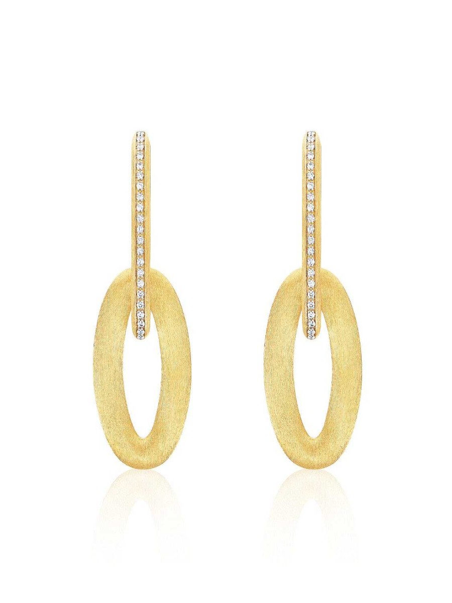 Pendientes | Pendientes Eslabones Oro Y Brillantes 0,22Ct