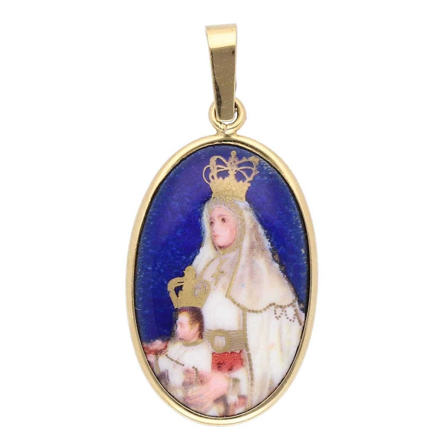 Medallas | Medalla Virgen Esmalte Azul