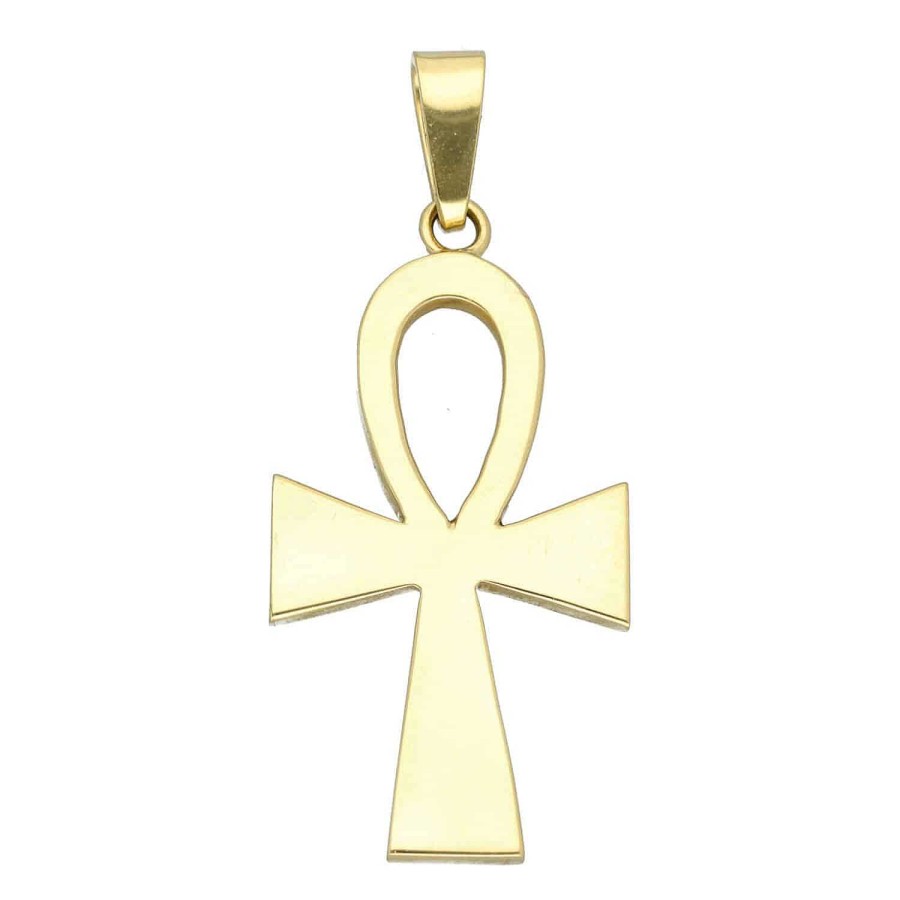 Cruces | Cruz Egipcia Ankh En Oro Amarillo