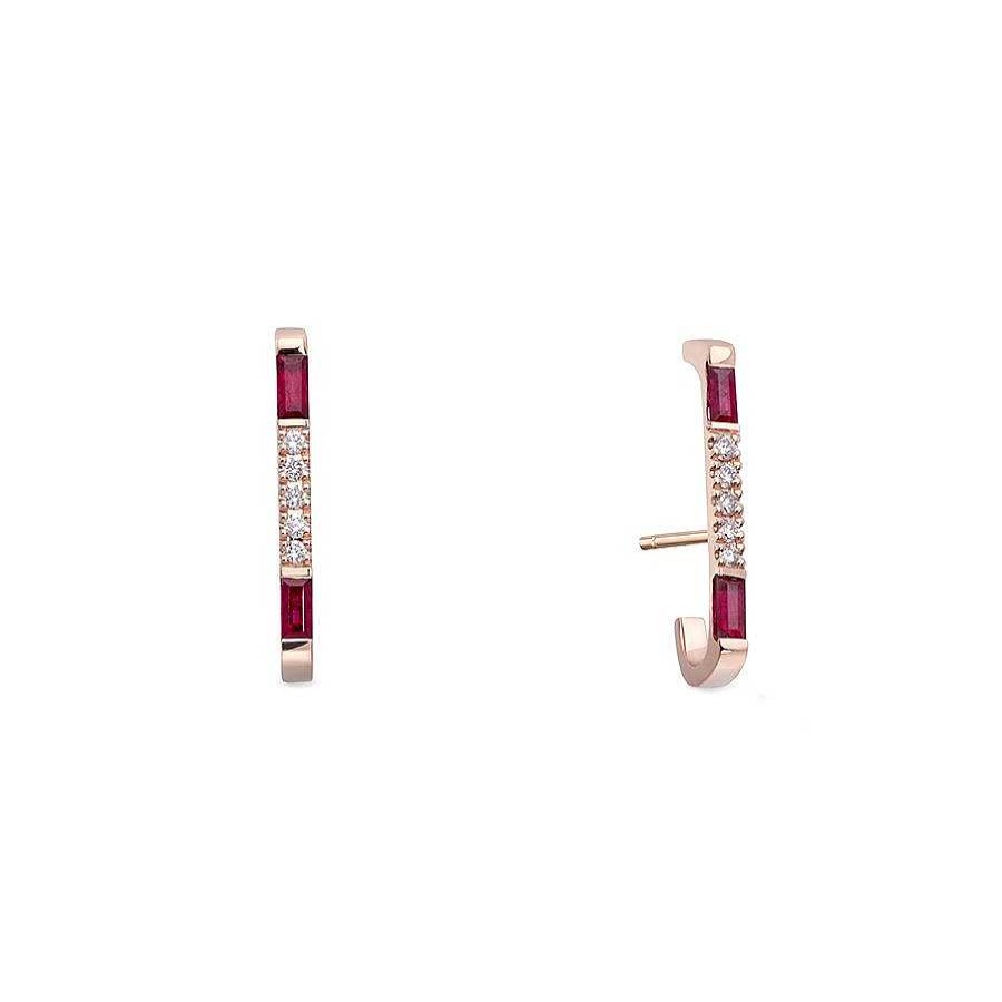 Pendientes | Pendientes Antia Oro Rosa Y Rub Es