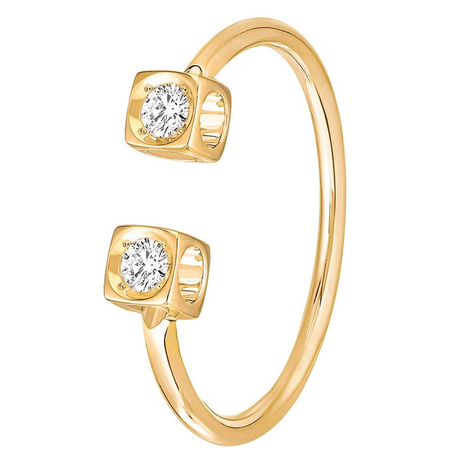 Marcas de Joyería | Anillo Le Cube De Oro Amarillo Y Diamantes De Dinh Van