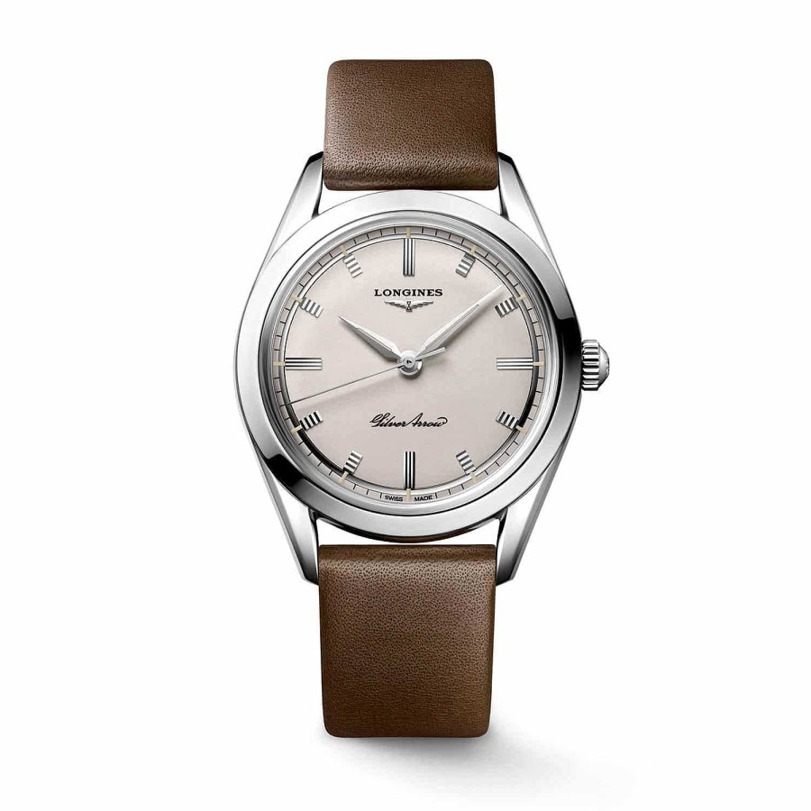 Longines | Reloj Longines Heritage Silver Arrow En Acero Y Piel 38,5Mm.