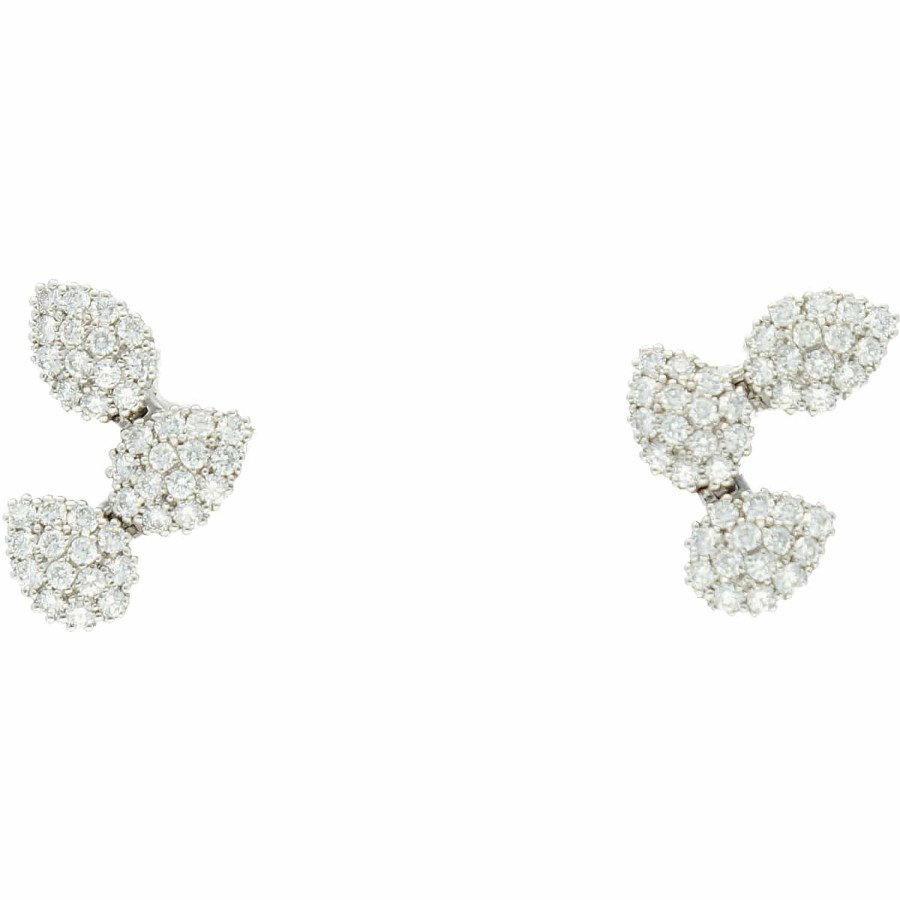 Alta Joyería | Pendientes De Novia Vito Oro Blanco Y Diamantes