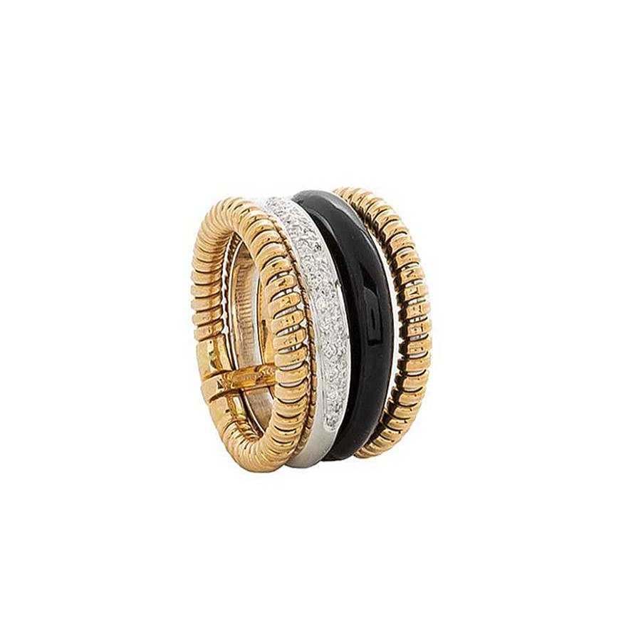 Alta Joyería | Anillo Toronto Oro Amarillo Y Blanco Con Diamantes