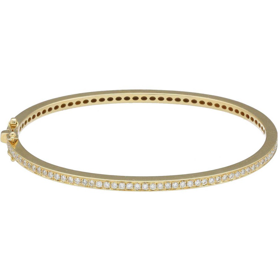 Joyeria Gordillo | Pulsera Fina De Oro Amarillo Y Diamantes