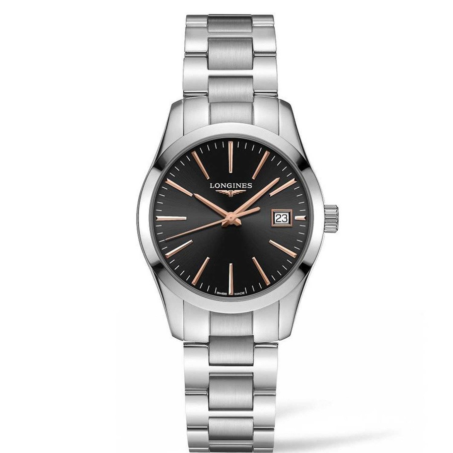 Longines | Reloj Longines Conquest Classic En Acero Y Esfera Negra 34Mm.